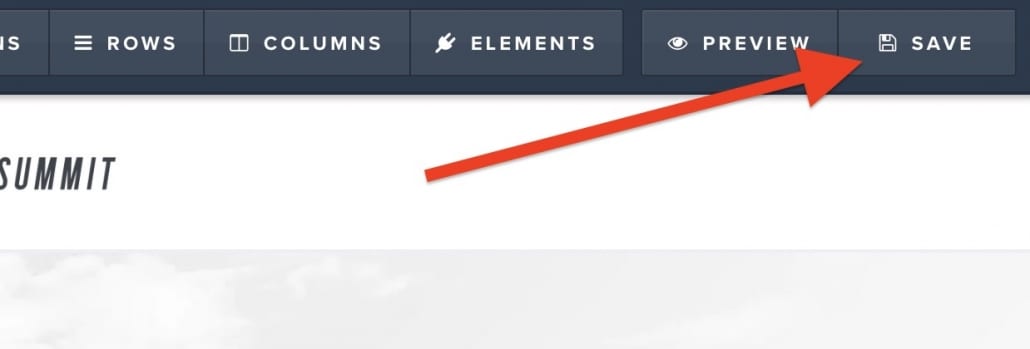 ClickFunnels page editor save button 