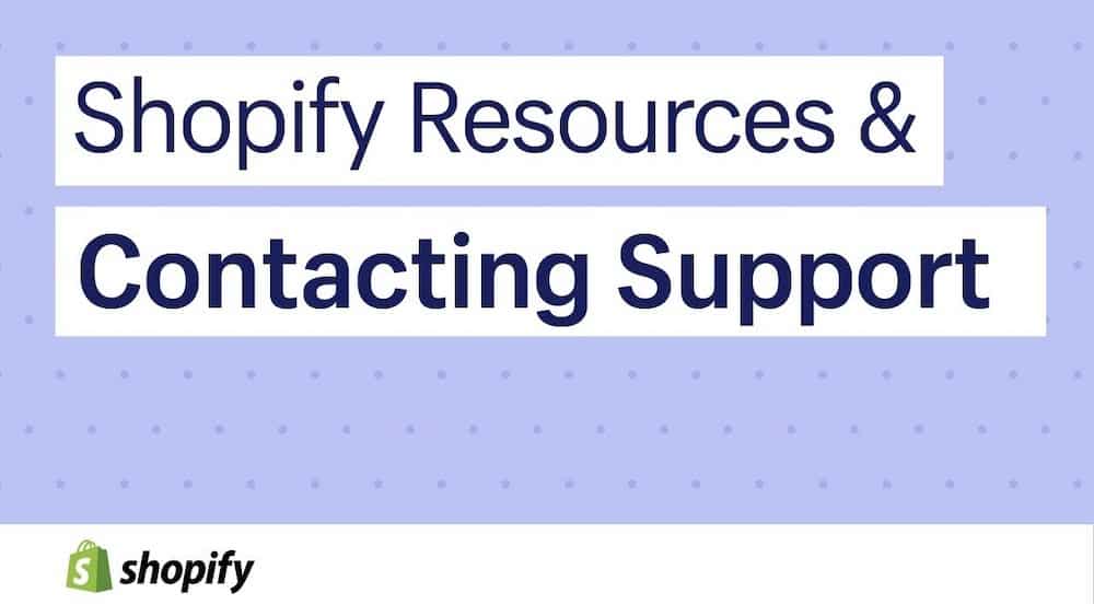 Shopify YouTube How To Thumbnail — Shopify Resources & Contacting Support